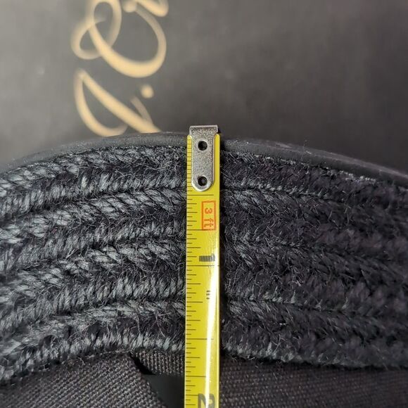 Jcrew NWT black  strap platform wedge espadrilles 6.5 - Picture 10 of 13